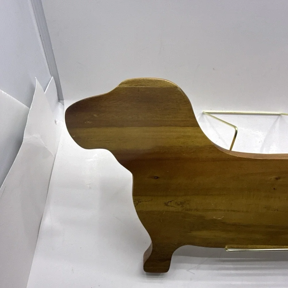 World Market Acacia Dachshund Serving Board 19
